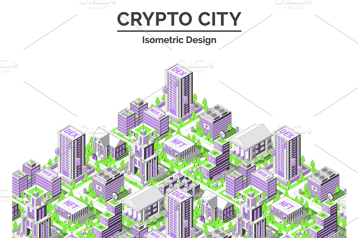 Crypto City Concept Card, an Object Graphic by 35lab