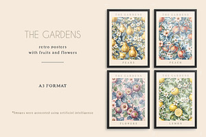 "THE GARDENS" RETRO POSTERS