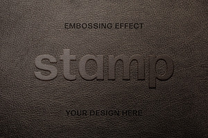 Leather Embossing Text Effect