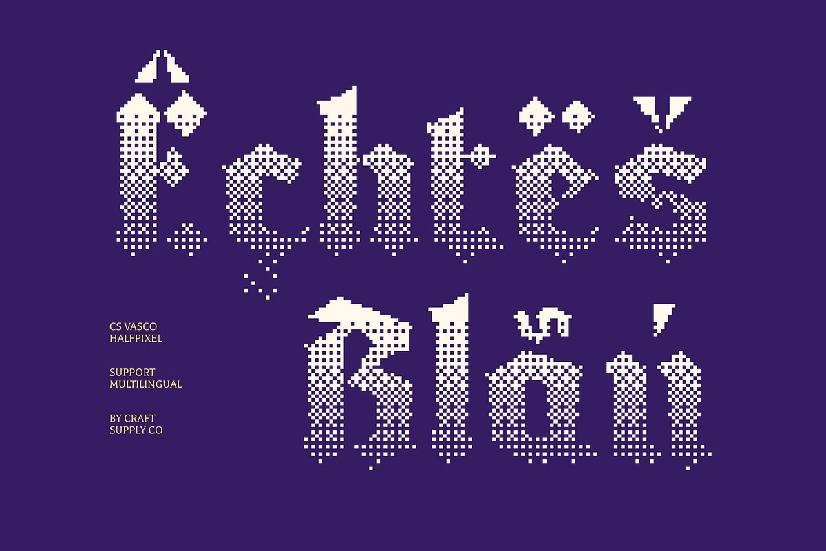 CS Vasco Halfpixel, a Blackletter Font by Craft Supply Co. (Photo 7 of 8)