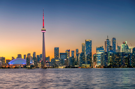 Toronto City skyline at night