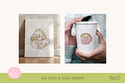 Bookish Matcha Cat Clipart, an Animal Illustration by Blumensdiary (Thumbnail 5 of 6)