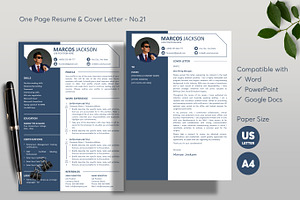 COMBO 2 RESUME CV TEMPLATES 25 & 21