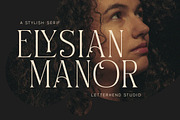 Elysian Manor - Stylish Serif, a Serif Font by Letterhend Studio (Thumbnail 1 of 9)