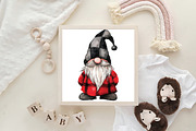 Kawaii Christmas Gnome Black Gnome, an Illustration by CraftArtStudio (Thumbnail 6 of 6)