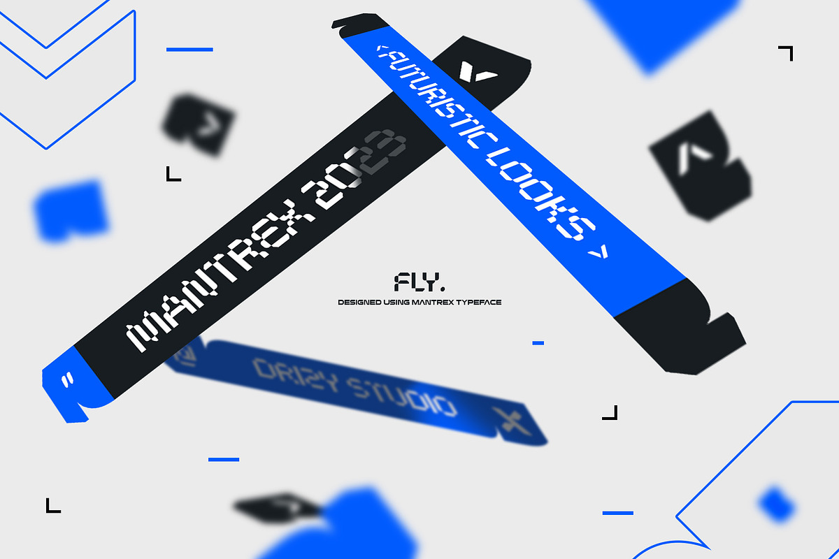 Mantrex - Futuristic Display Font, a Sans Serif Font by Drizy (Photo 6 of 10)