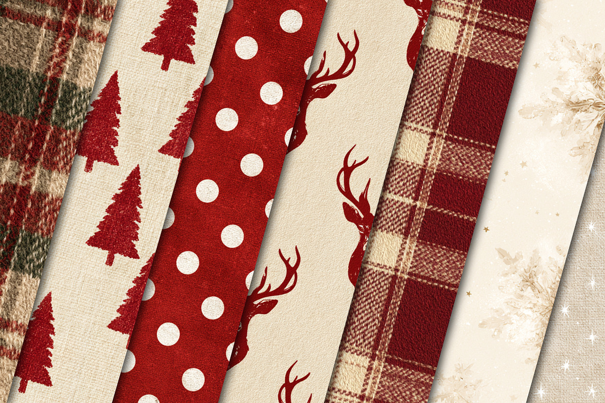 Cabin Christmas Seamless Pattern, a Pattern Graphic by Black Bird Studio (Photo 2 of 6)