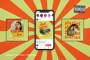 Ninetie 90s Instagram Template, a Social Media Template by Shinra Labs (Thumbnail 3 of 6)