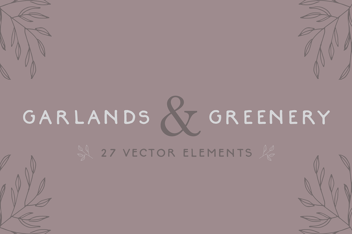 Set of 27 Hand-Drawn Florals, an Illustration by Katie Sinclair (Photo 1 of 4)