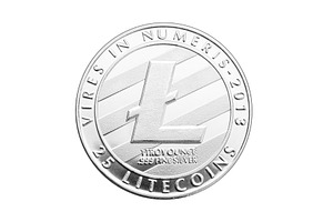 Litecoin coin isolated on white