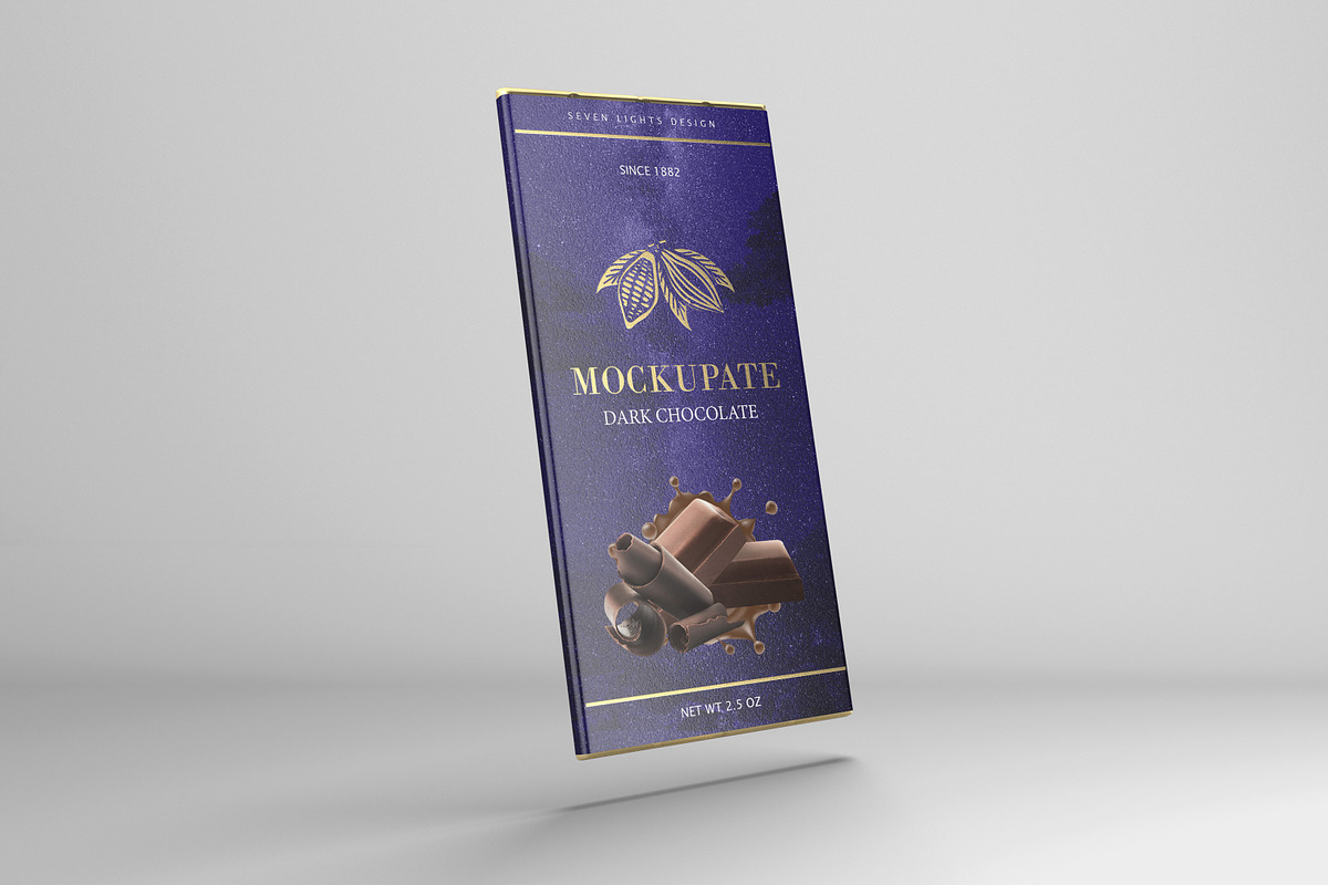 Chocolate Bar Packaging Mockup, a Packaging Mockup by Seven Lights (Photo 5 of 17)