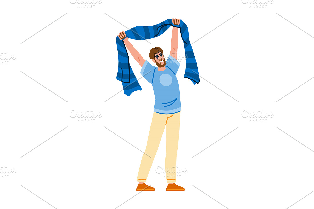 Enthusiastic sports fan celebrating, a Sport Illustration by pikepicture