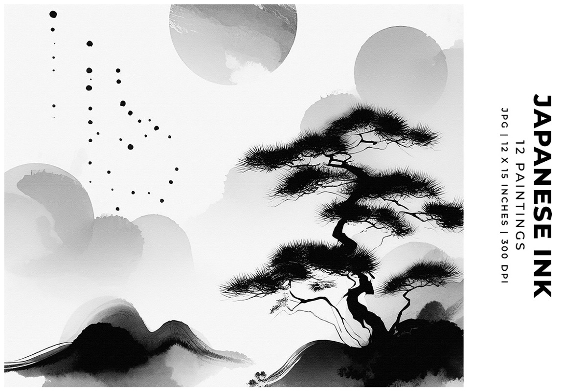 Japanese Ink, a Decorative Illustration by Digital Art Creations (Photo 1 of 8)