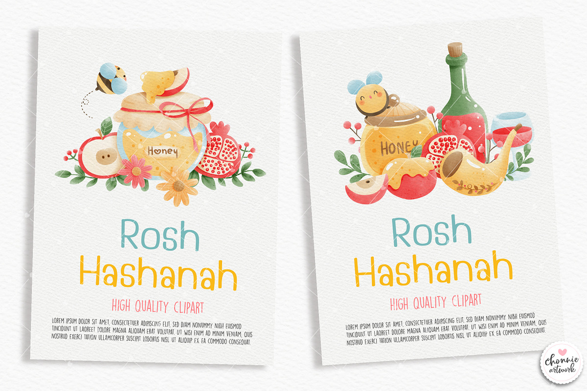 Rosh Hashanah, Jewish New Year, a Seasonal Illustration by Chonnieartwork (Photo 3 of 7)
