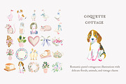 Coquette cottage clipart set, a Decorative Illustration by Patishop Art (Thumbnail 2 of 9)