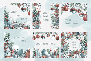 Cozy Winter Watercolor Templates