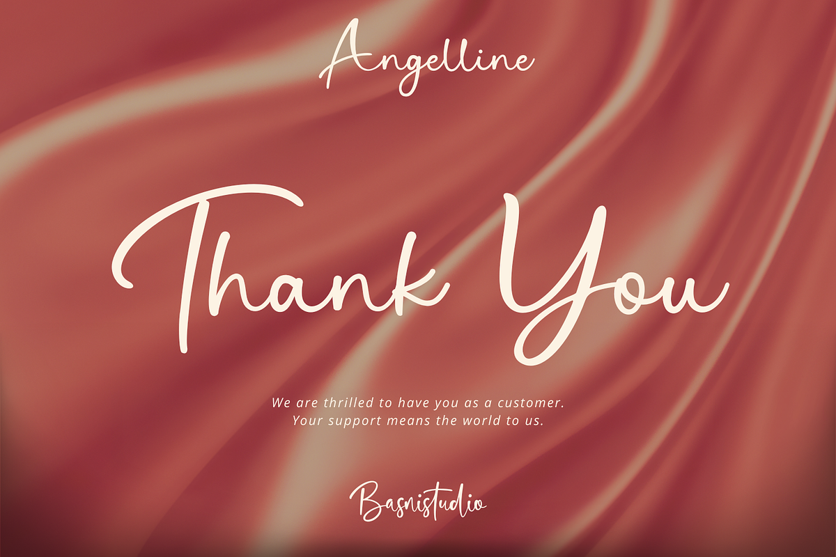 Angelline a Chic Handwritten Font, a Script Font by Basnistudio (Photo 12 of 12)