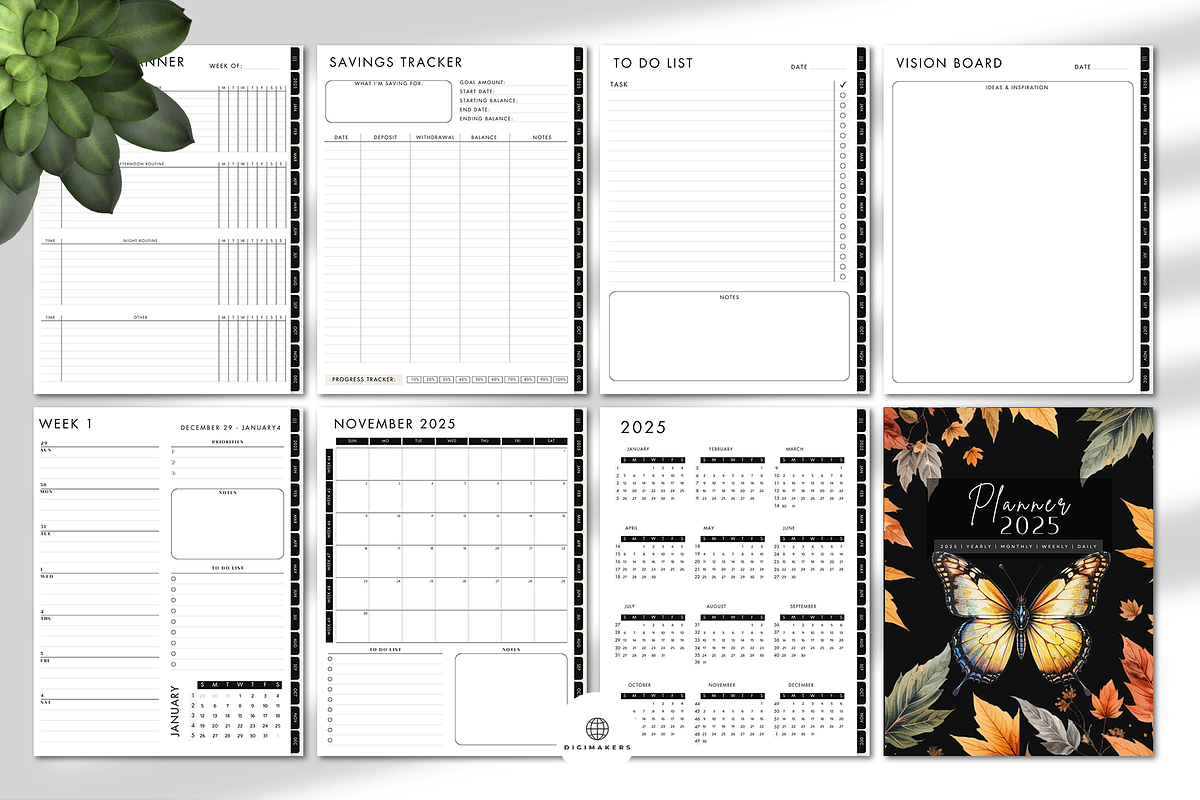 Digital Planner 2025, a Social Media Template by Nina Shaw (Photo 9 of 11)