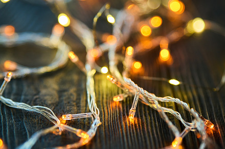 Colorful christmas lights background, a Holiday Photo by Gladkov photography