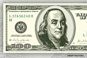 Vector $100 Dollars, an Illustration by Snap Vectors (Thumbnail 2 of 5)