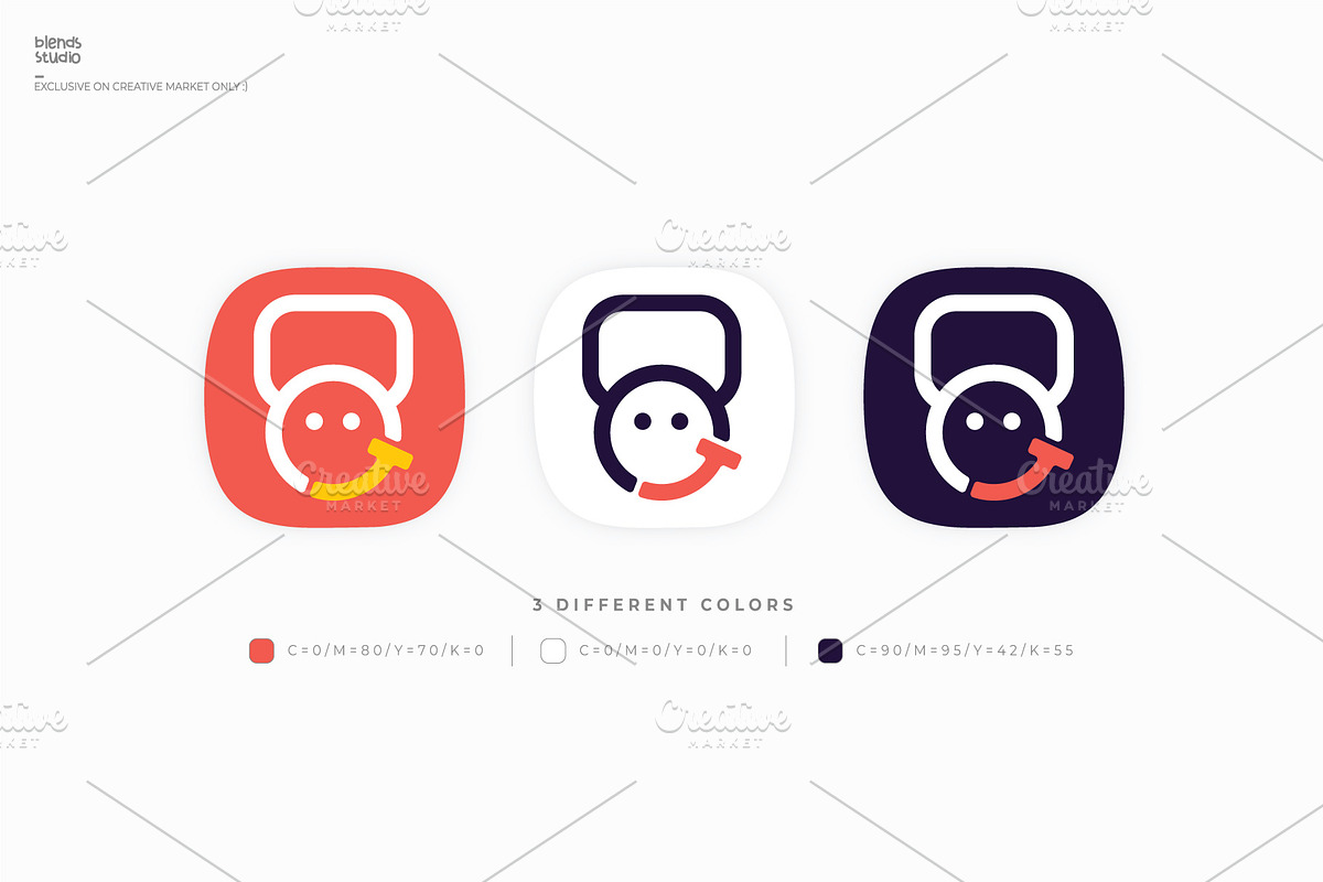 PowerFit logo, a Branding & Logo Template by blends.studio (Photo 2 of 4)