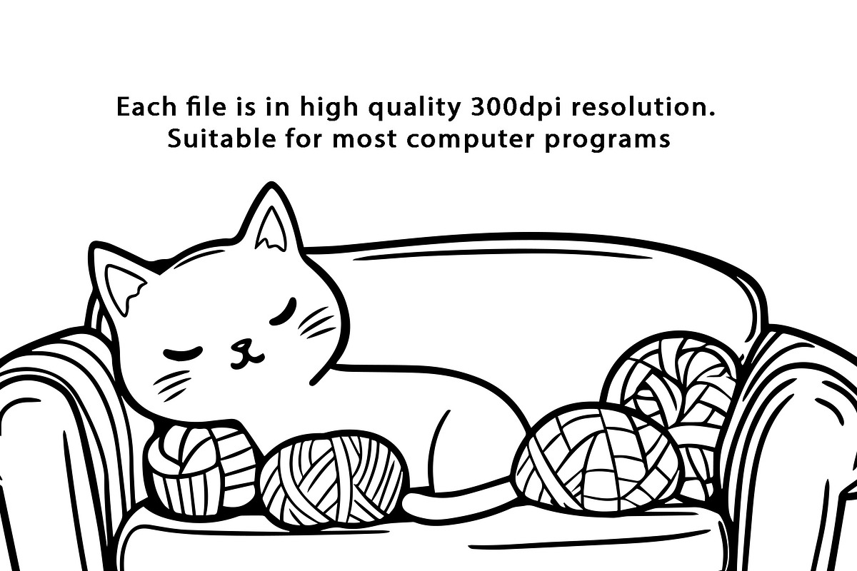 Adorable Cat Clipart Bundle SVG, an Animal Illustration by PassionPNGcreation (Photo 2 of 6)