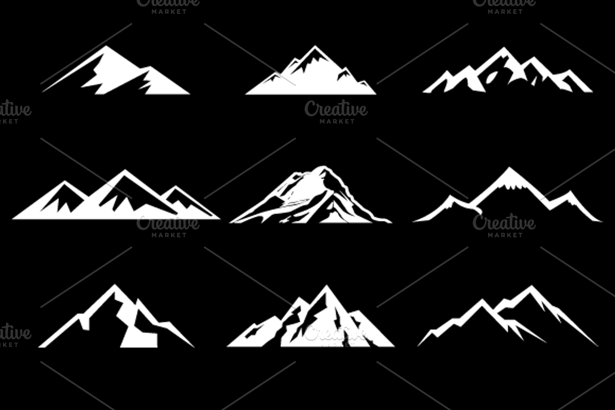 Mountain Shapes For Logos Vol 1, a Shape Add-On by LovePowerDesigns (Photo 2 of 3)