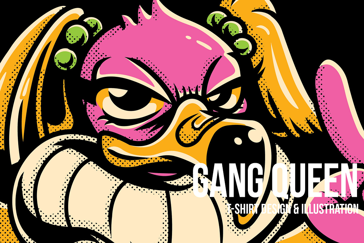 Gang Queen T-Shirt Illustration, an Animal Illustration by badsyxn (Photo 1 of 5)