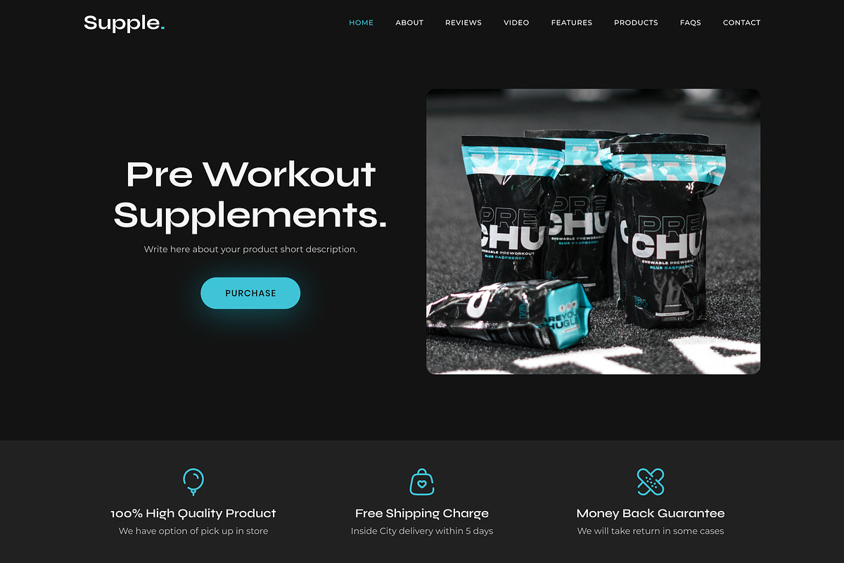 Supple - Supplement Landing Page, a Landing Page Template by TemplatesJungle (Photo 2 of 2)