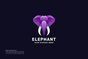 Elephant Gradient Colorful Logo, a Branding & Logo Template by yuanesei