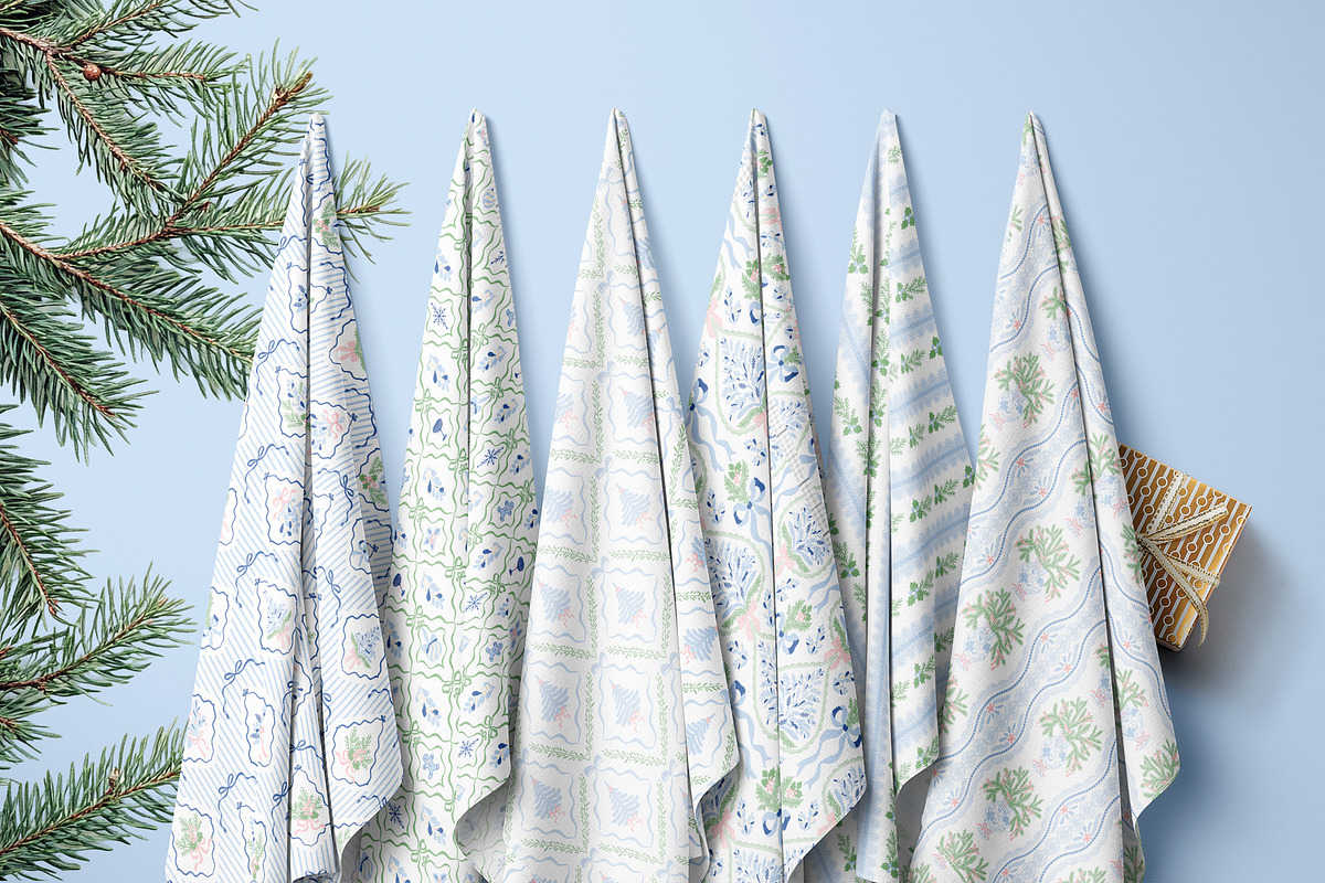 Grandmillennial Christmas patterns, a Pattern Graphic by Tani Kuzminka (Photo 22 of 23)