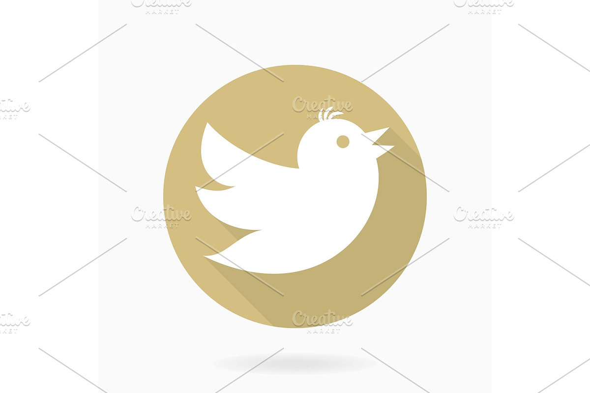 Flying Bird Vector Flat Icon, an Outline Icon by FineArtStudio (Photo 1 of 3)