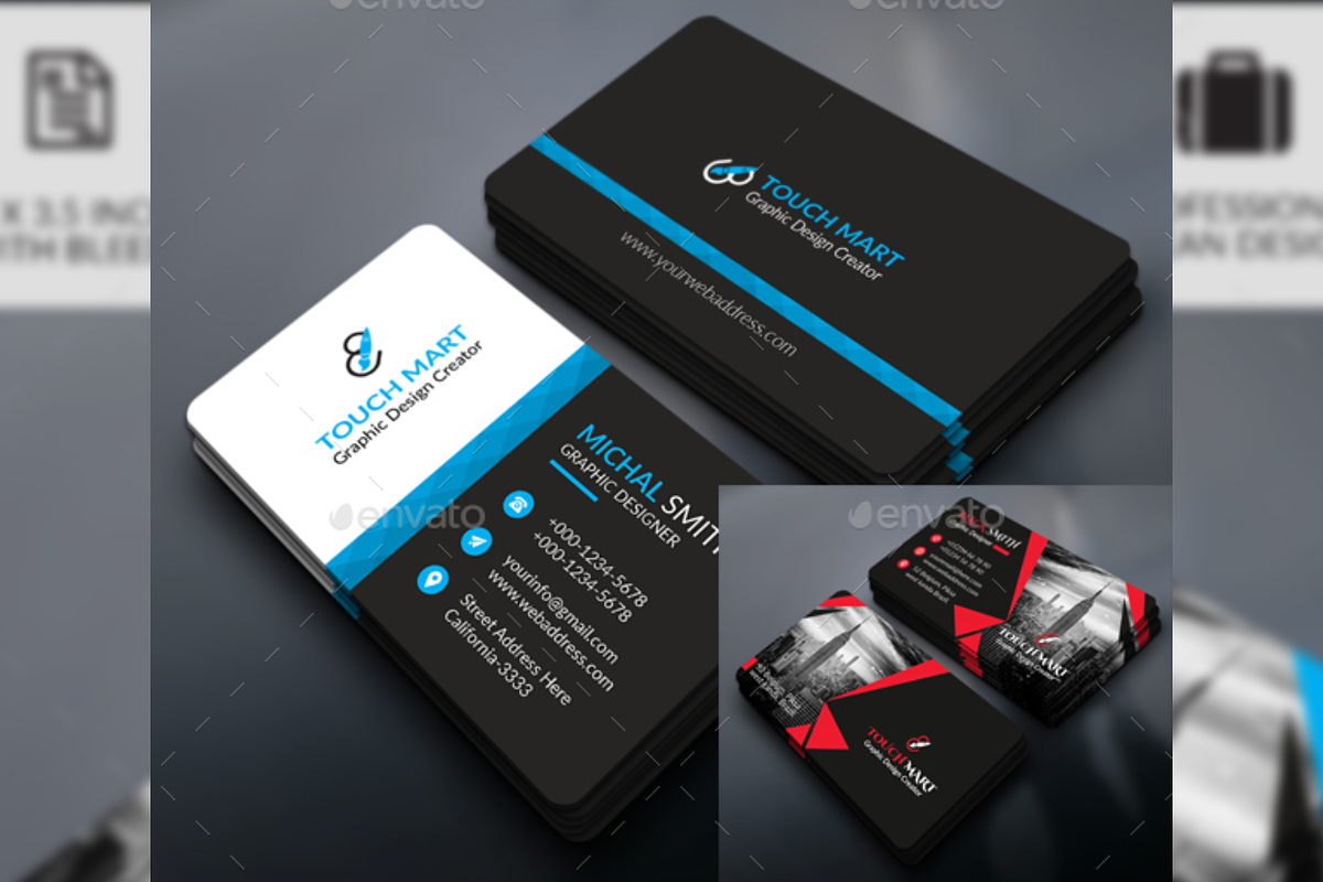 6 Corporate Business Card Bundle, a Business Card Template by SPEED APEX (Photo 3 of 4)