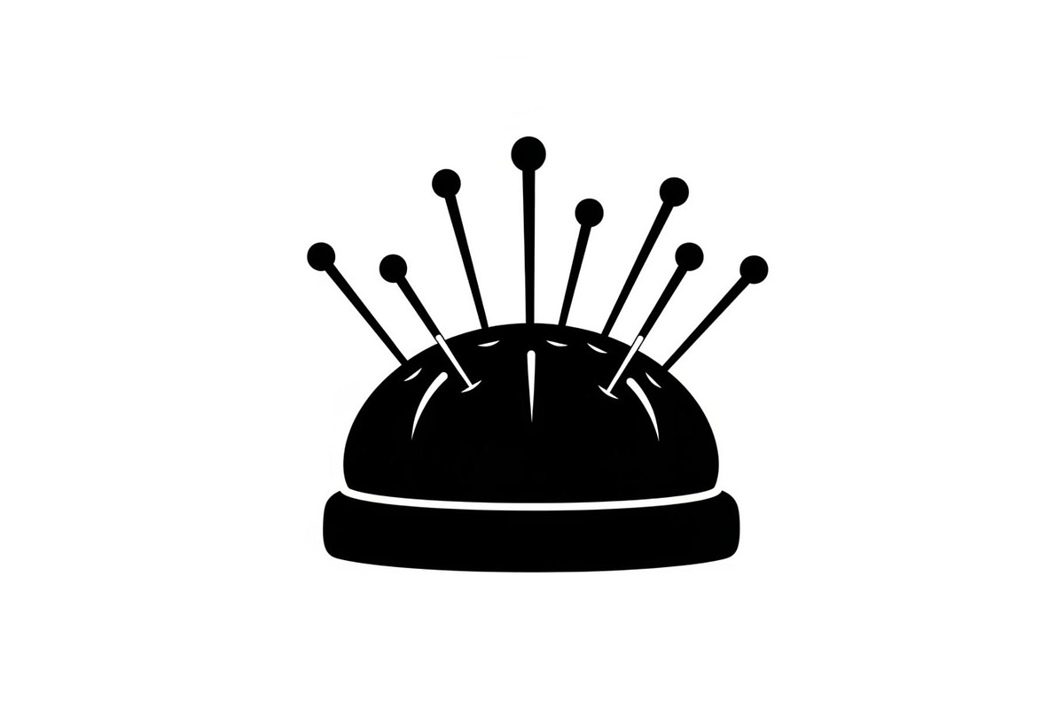 Sewing Pin Cushion Silhouette, an Illustration by hafijul (Photo 11 of 14)