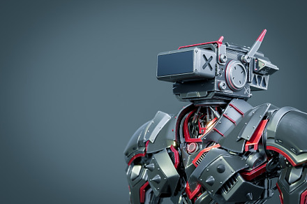 Future robot with metaverse digital, a Technology Photo by vanitjan
