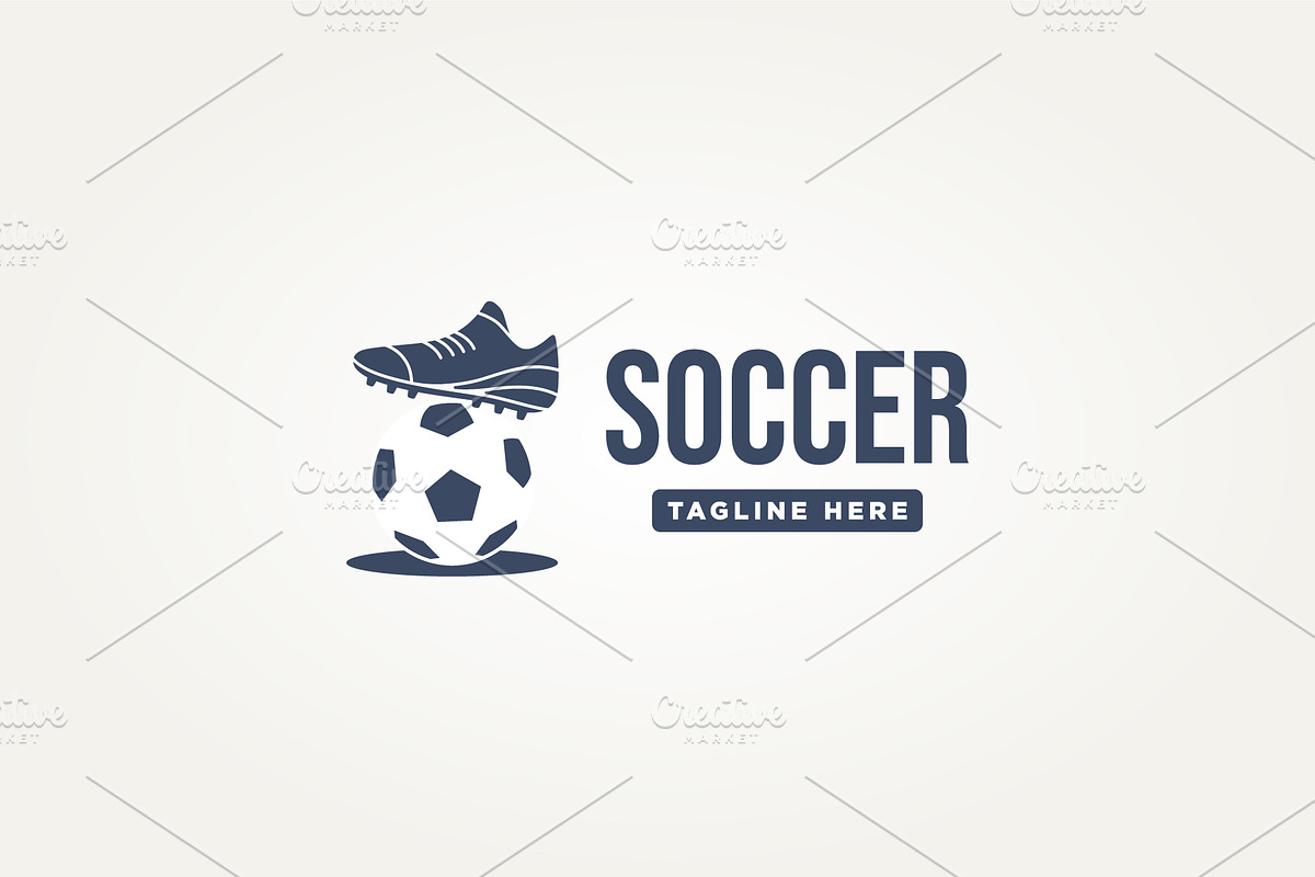 minimalist soccer football logo, a Branding & Logo Template by Blazybone