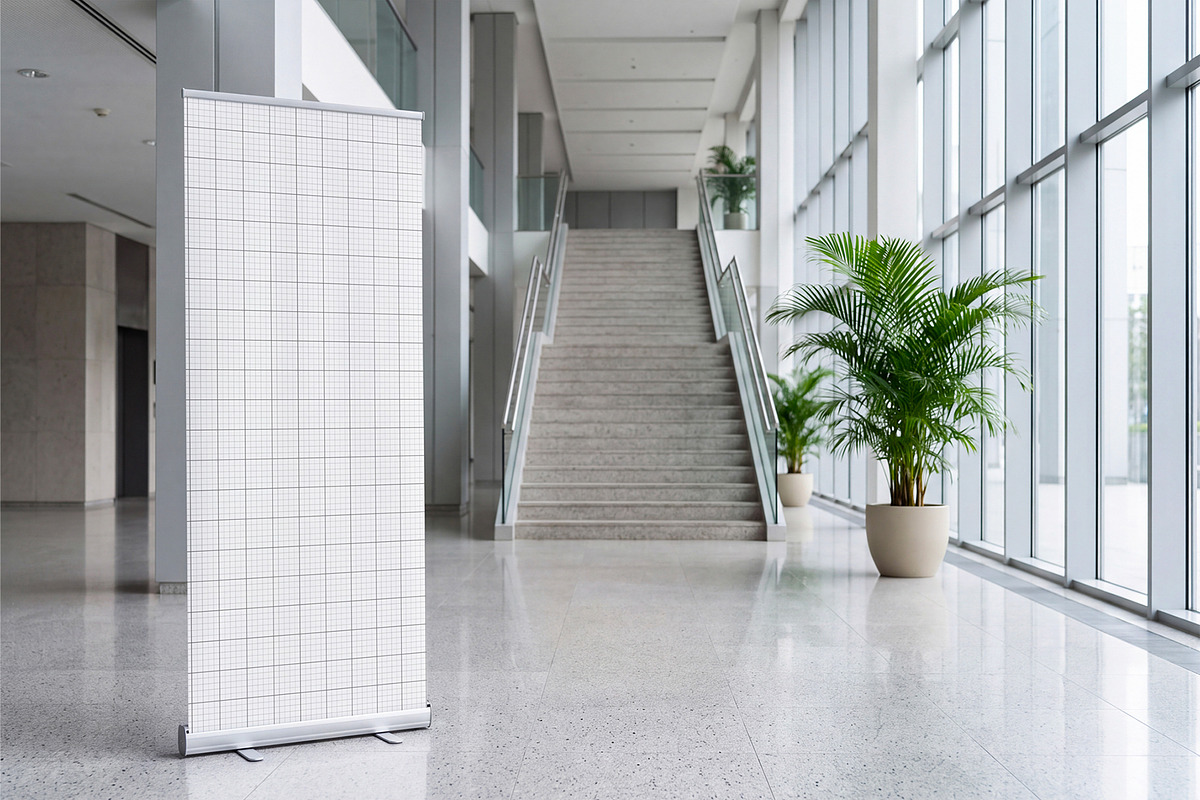 Interior Roll-Up Banner Mockup