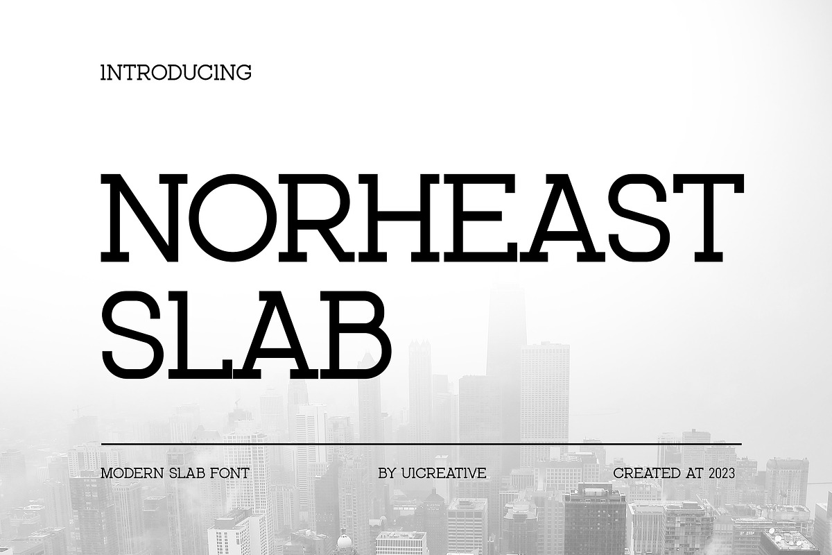 Norheast Slab Modern Font, a Slab Serif Font by UICreative (Photo 1 of 12)