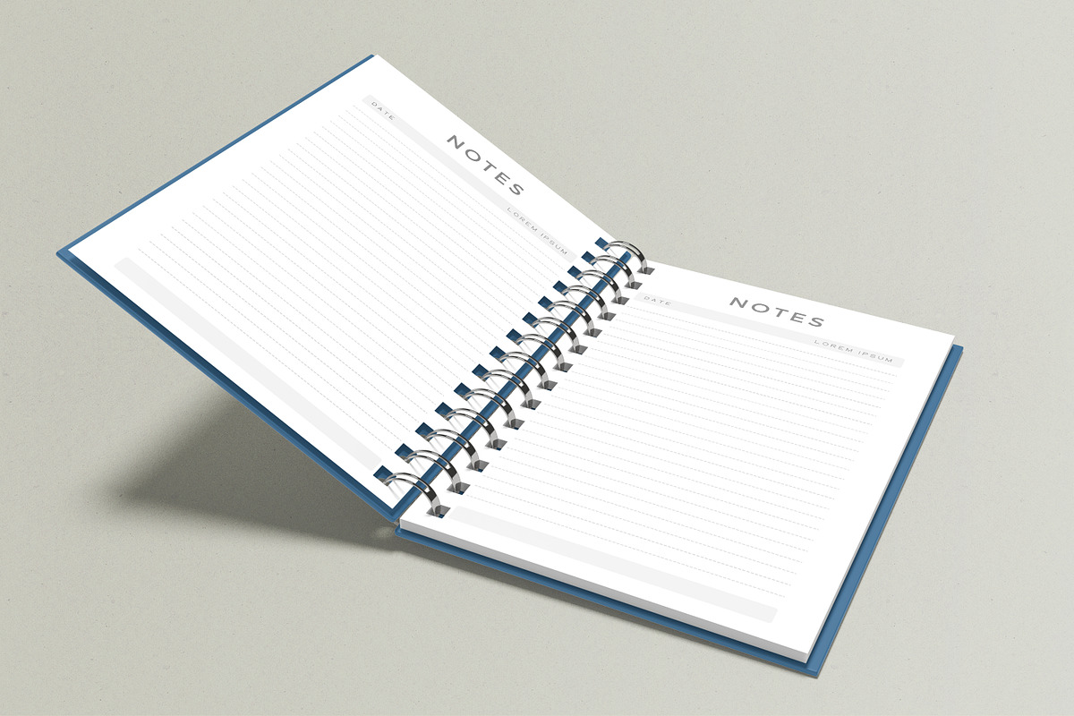 A5 Spiral Notebook Mockup, a Print Template by rahmatmoscae (Photo 10 of 12)