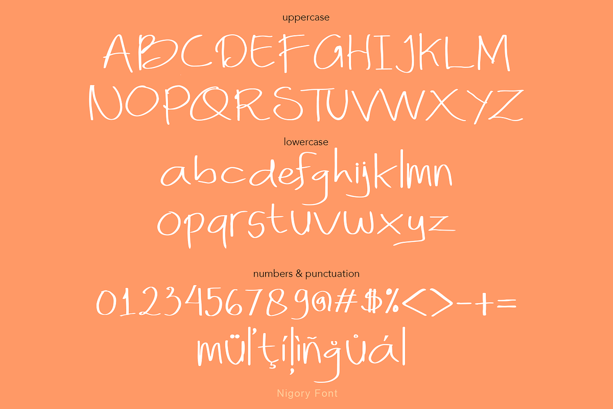 Nigory Handwritten Font, a Handwritten Font by madeDeduk (Photo 6 of 9)