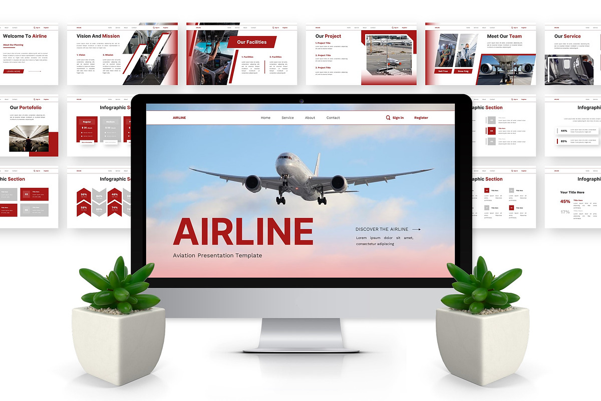 Airline - Aviation Powerpoint, a Presentation Template by Deepslide Studio (Photo 4 of 6)