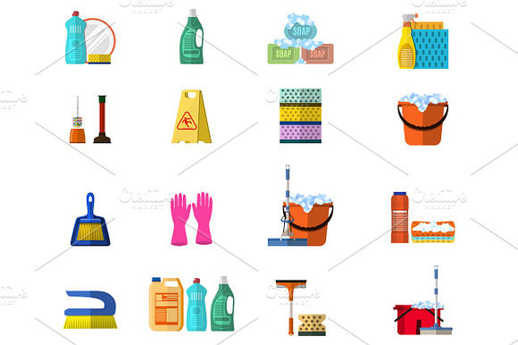 Cleaning Icons Set