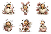 Whimsical Easter Bee clipart, an Illustration by CreationArt (Thumbnail 2 of 6)