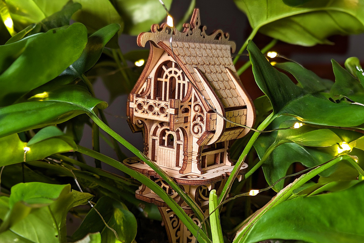 Fantasy Plant House - Laser Cut File, an Object Graphic by VectorPainter (Photo 7 of 17)