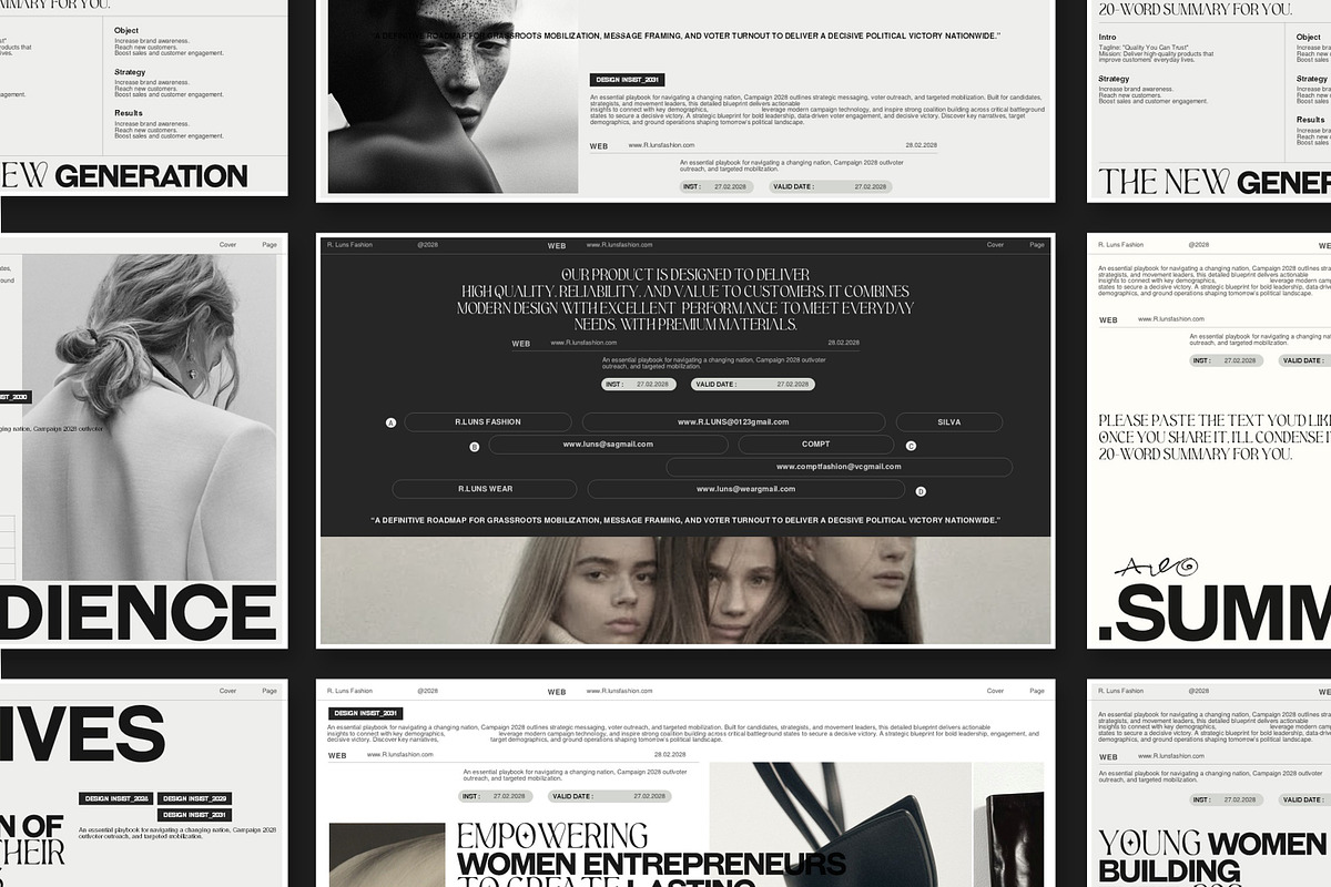 Brief Campaign '2028 Presentation, a Presentation Template by GoldenPixelStudio (Photo 3 of 10)