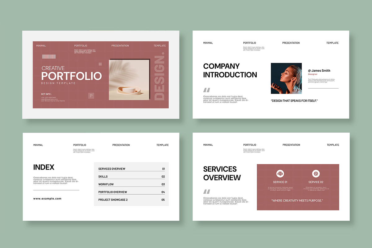 Portfolio Presentation Template, a Presentation Template by MightyDesign (Photo 2 of 8)