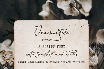 Dramatico script font, a Script Font by Ana's Fonts
