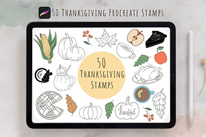 Thanksgiving Procreate Stamps