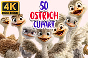 Ostrich PNG Clipart Bundle, a Graphic by M9 Design (Thumbnail 1 of 9)