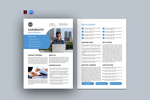 Capability Statement Templates, a Stationery Template by Design Zone